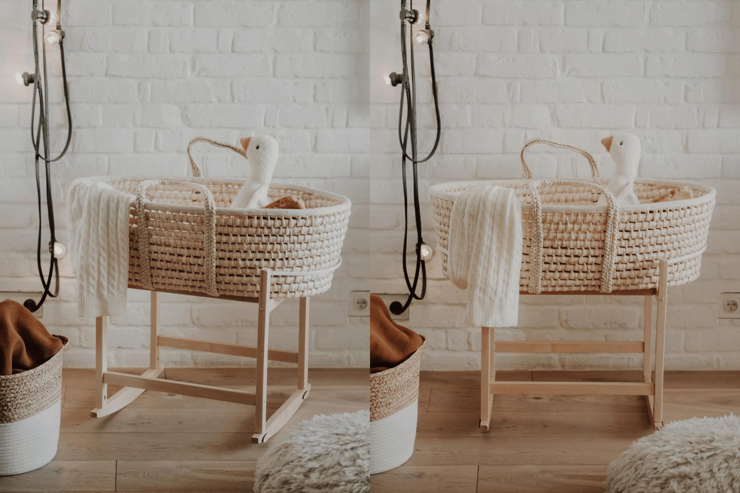 Moses Basket with Rocking Stand