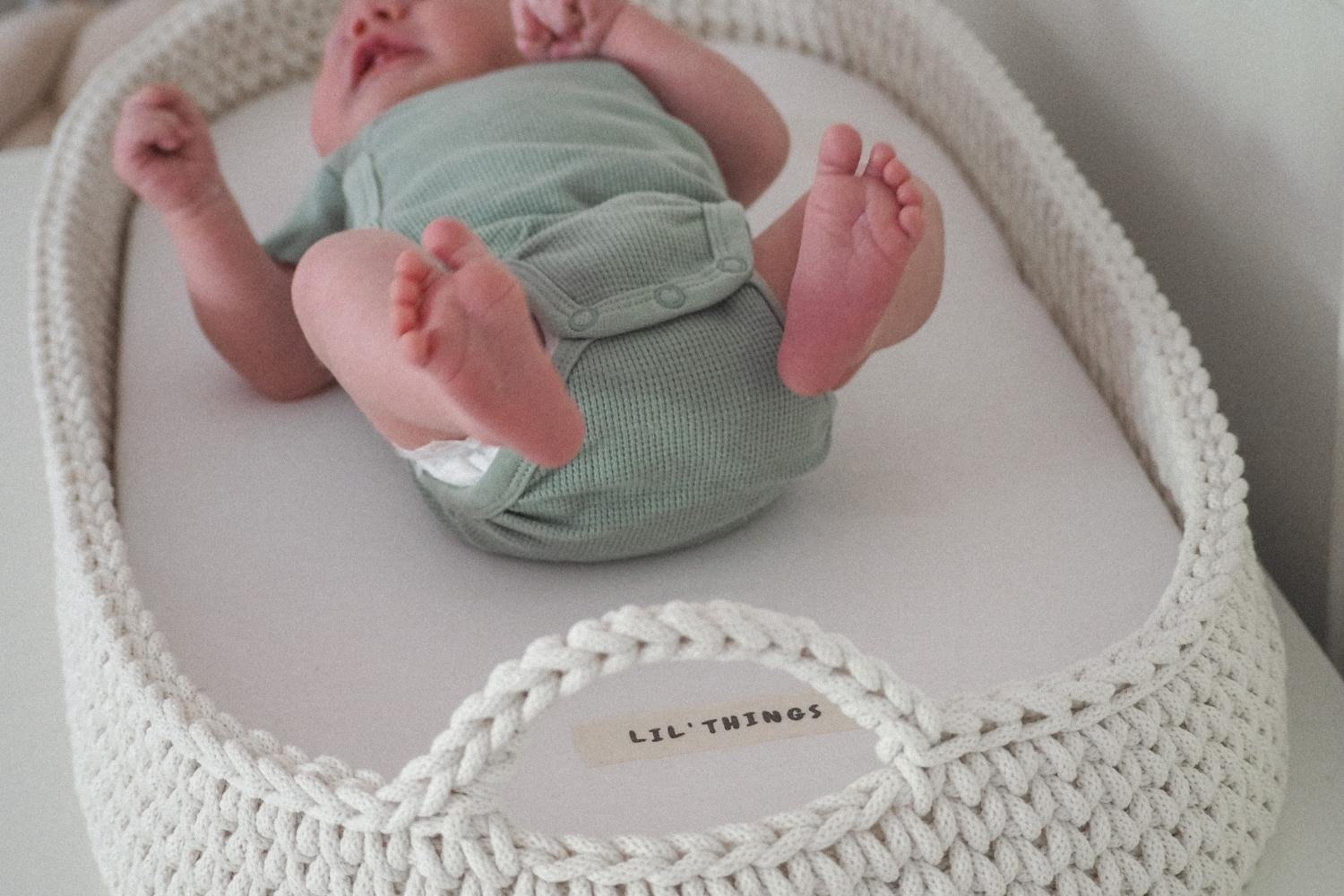 Changing basket with mattress