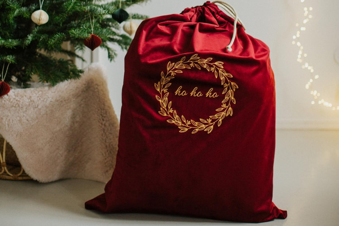 Red Velvet Santa Sack Red Velvet Santa Sack