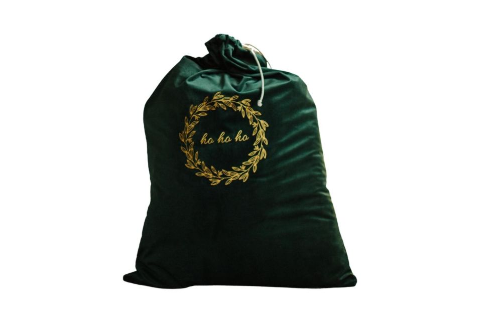 Green Velvet Santa Sack