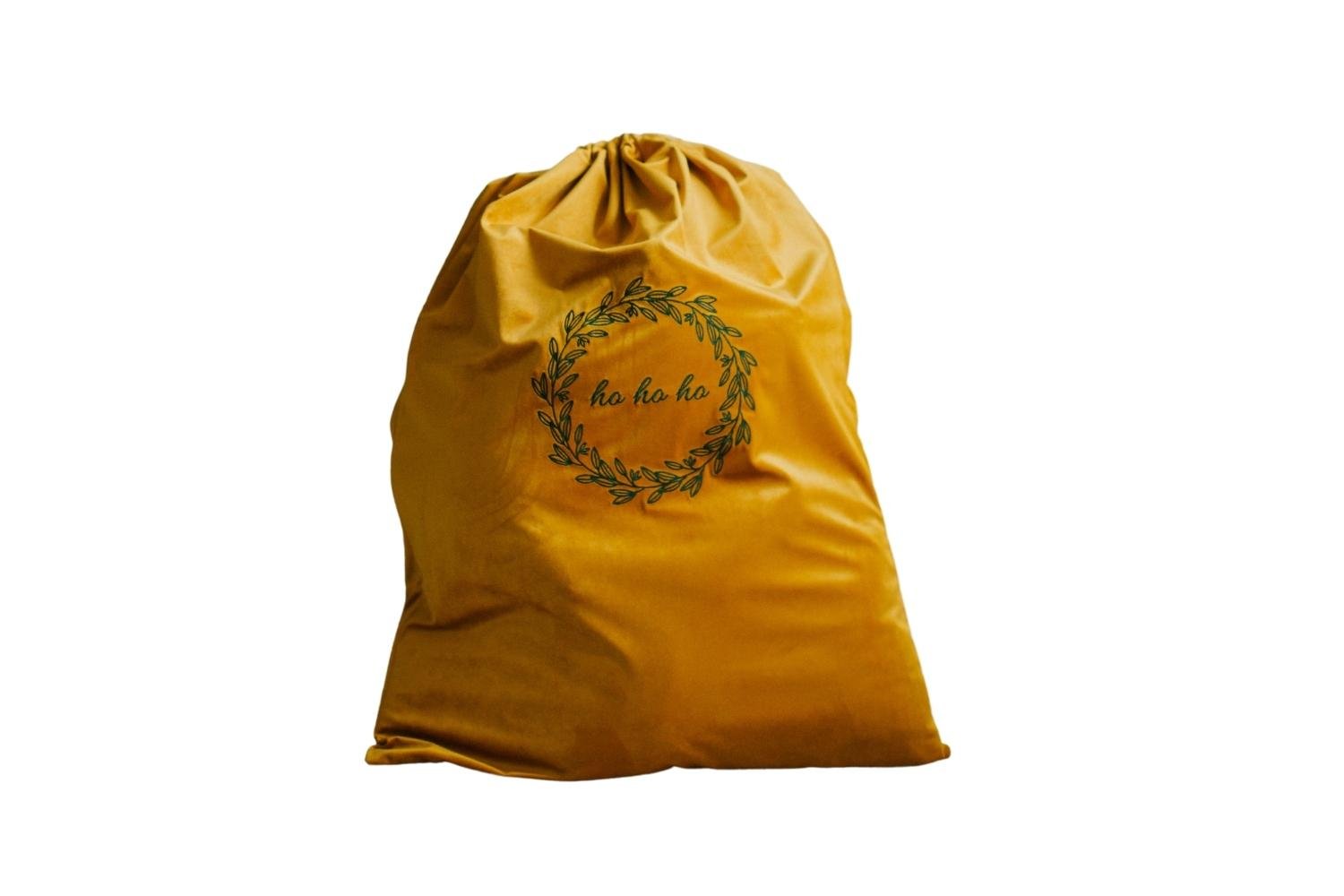 Yellow Velvet Santa Sack