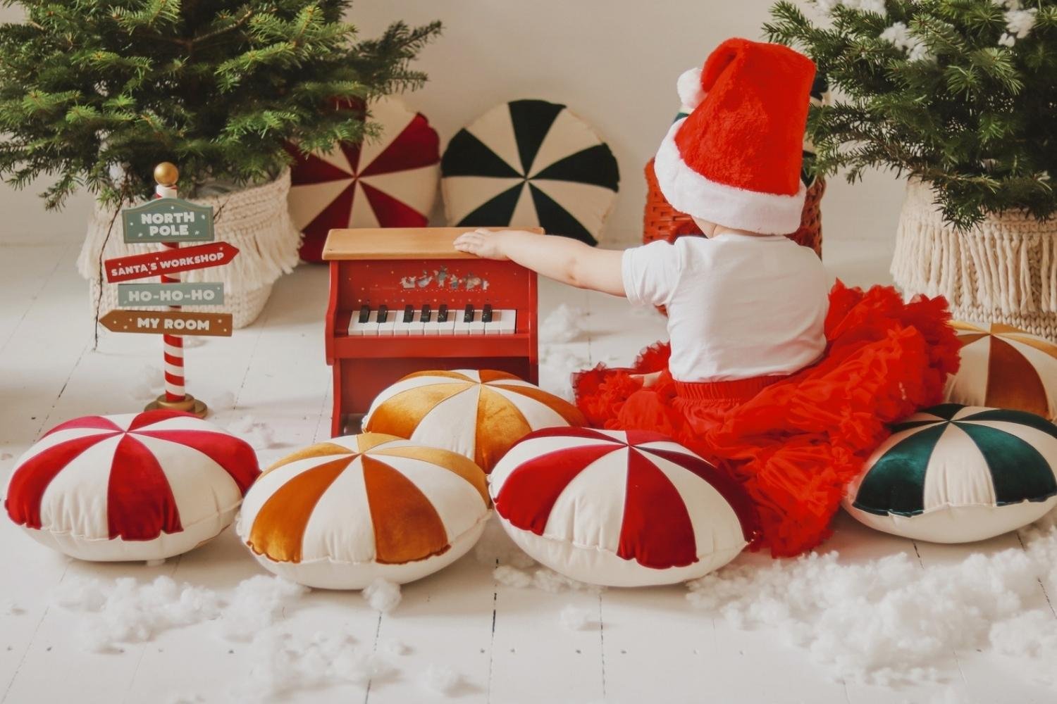 Coussin Candy Velours Rouge