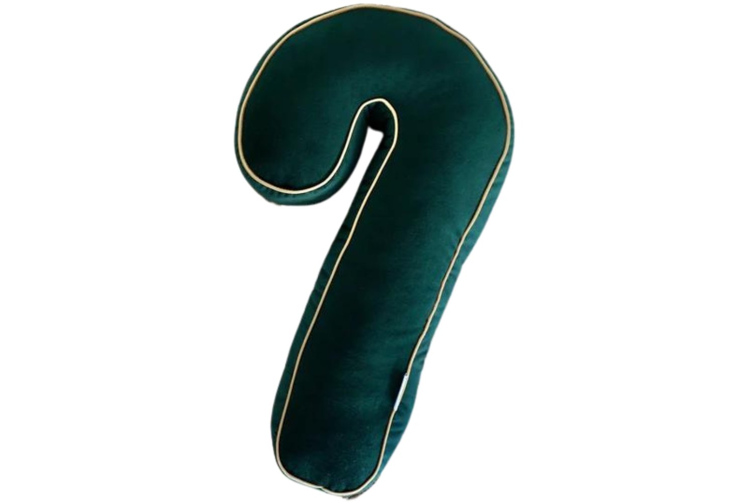 Coussin Candy Cane en Velours Vert