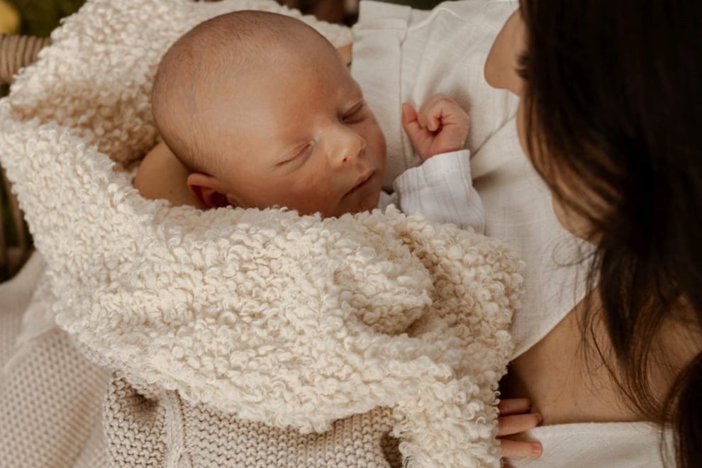 Warm Cotton Boucle Blanket - Beige