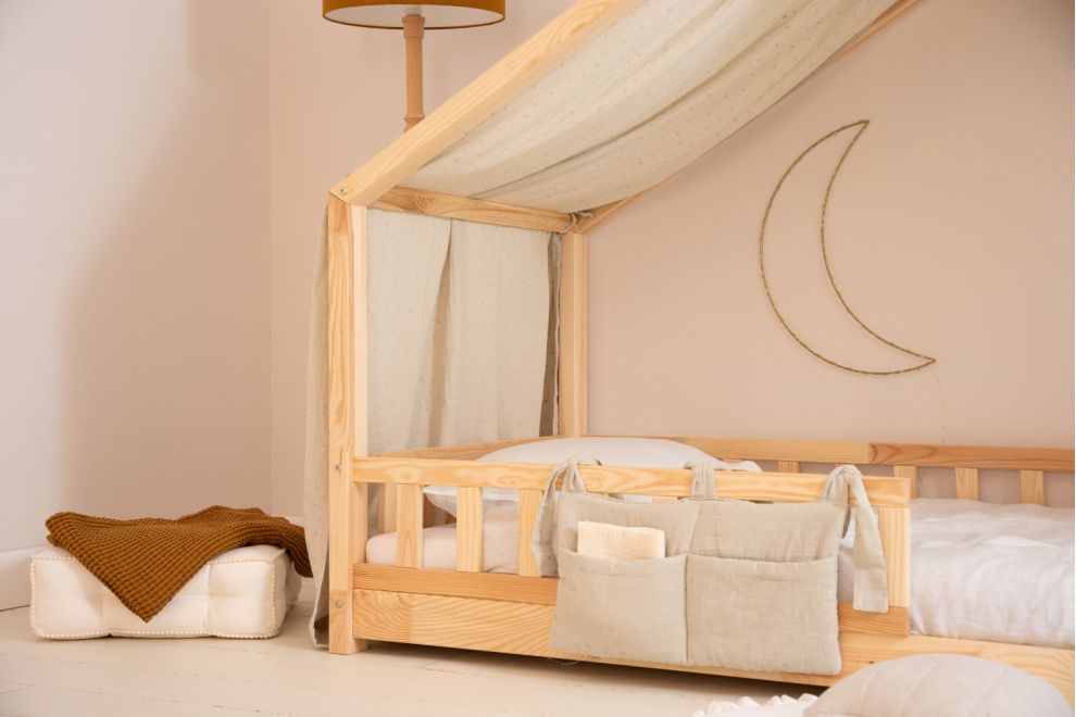 Hausbett-Himmel Beige Silbersterne Für Modell DK