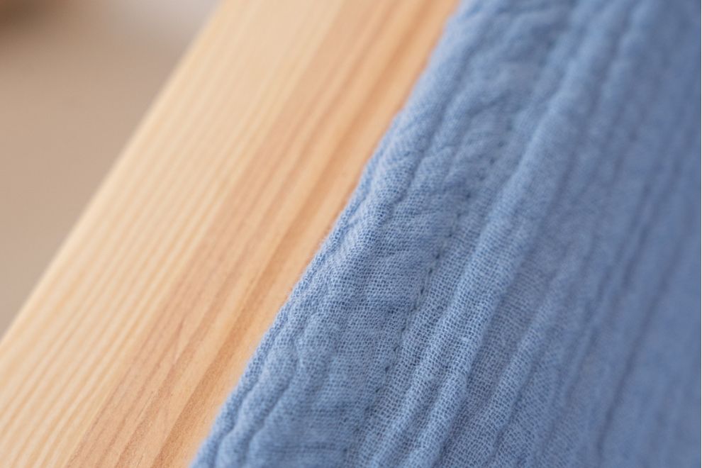Véu de cama casinha Azul claro - Modelo DK