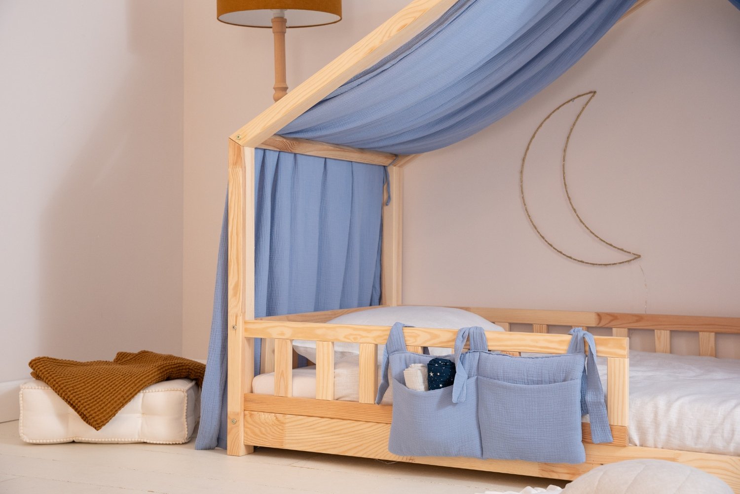 Telo per Letto a Capanna Blu Cielo - Modello DK