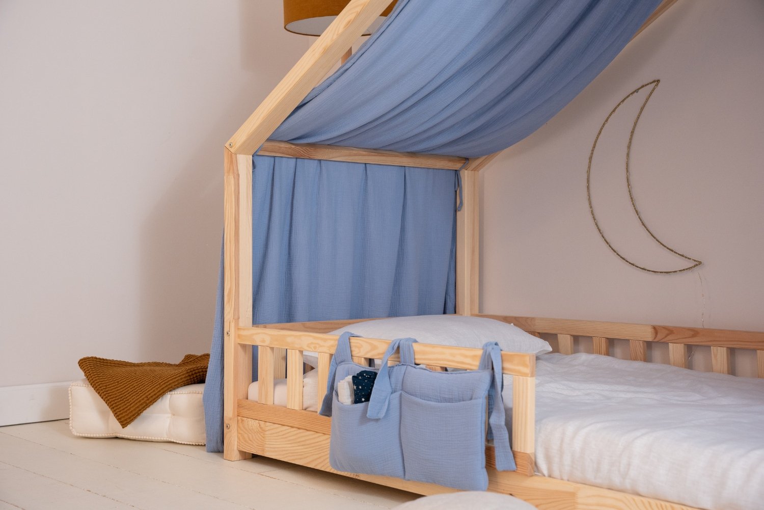 Telo per Letto a Capanna Blu Cielo - Modello DK