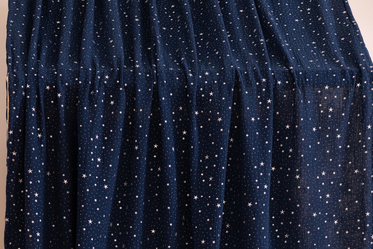 Bed Canopy - Marine Blue & Silver Stars - Model DK