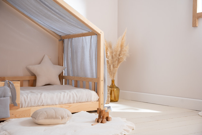 Plachta na postel Lit Cabane Šedá – Model DK