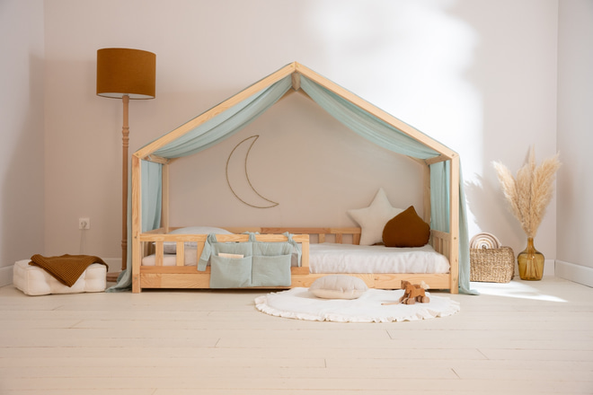 Plachta na postel Lit Cabane Mentol – Model DK