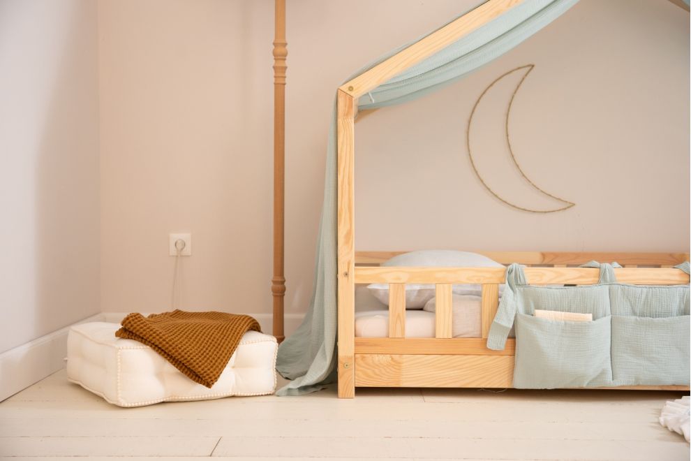 Véu de cama casinha Menta - Modelo DK