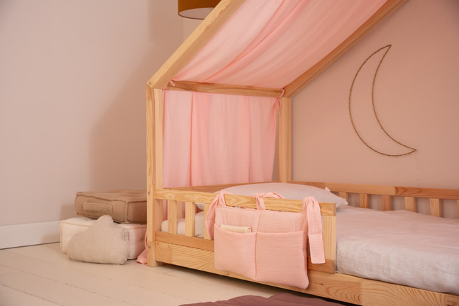 Plachta pro domečkovou postel Růžová - Model DK