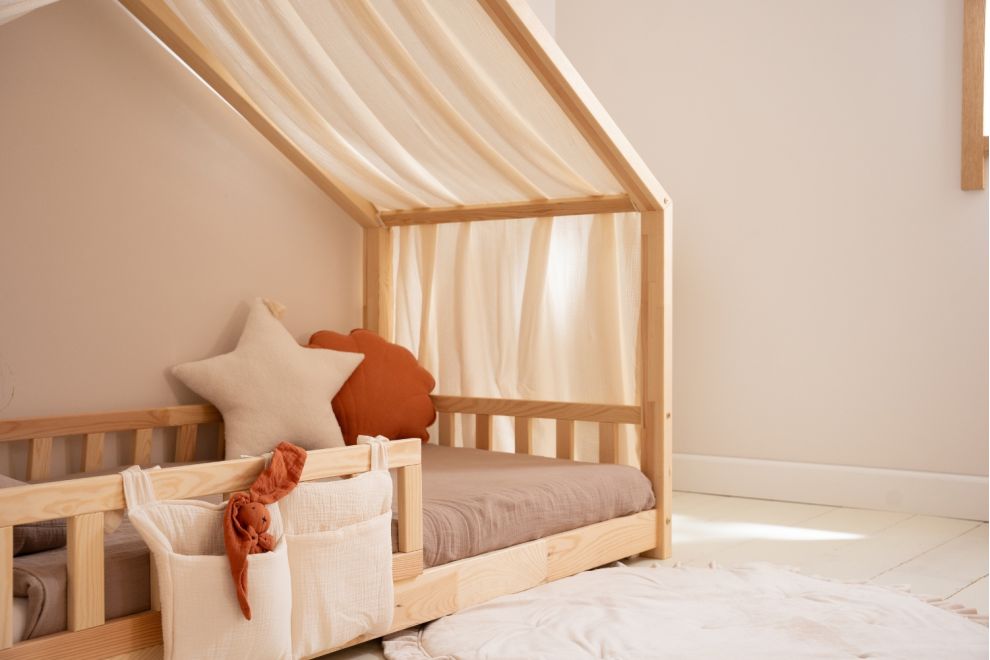 Véu de cama casinha Baunilha - Modelo DK