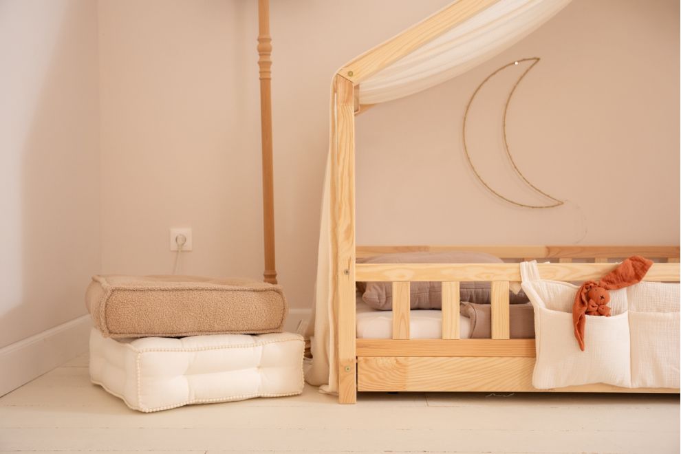 Véu de cama casinha Baunilha - Modelo DK