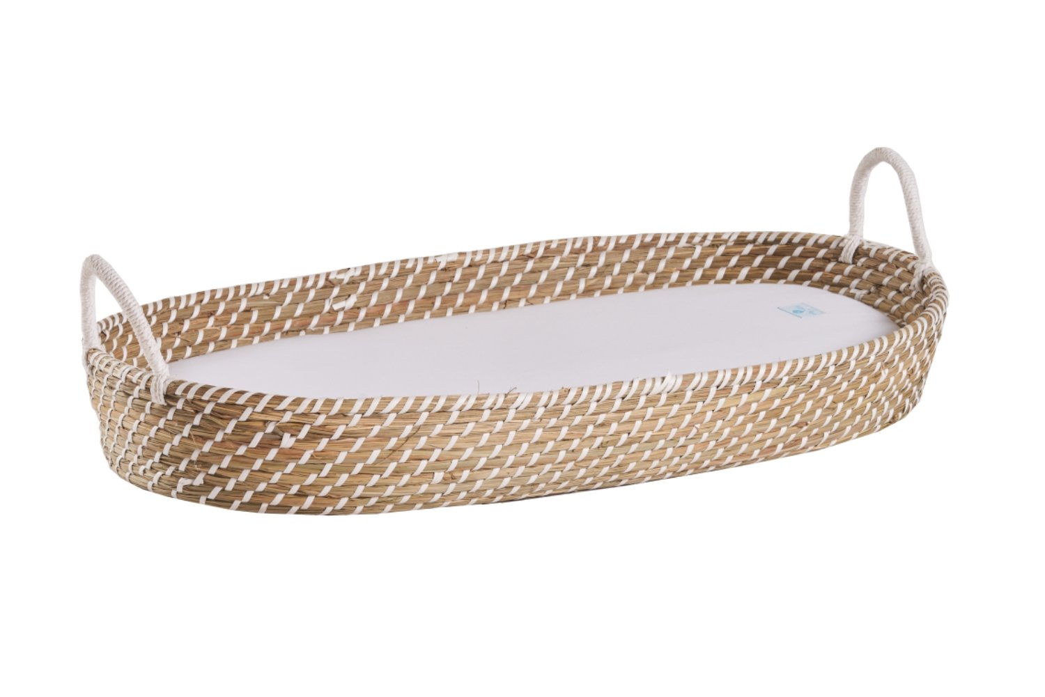 Changing basket with mattress - Natural & White