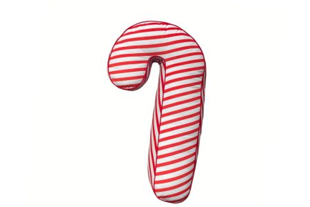 Velour Candy Cane Cushion