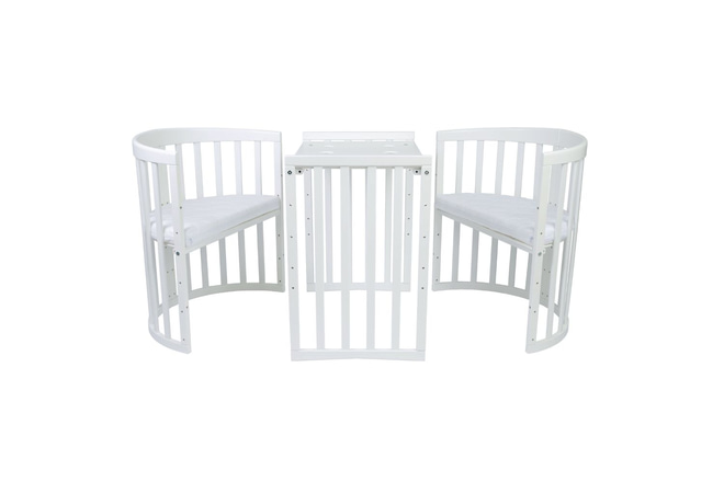 Berceau Évolutif 7 en 1 avec Matelas - Blanc