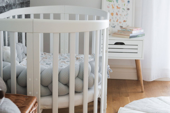 Berceau Évolutif 7 en 1 avec Matelas - Blanc