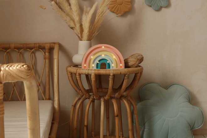 Dekolampe Mini Regenbogen Retro Little Lights