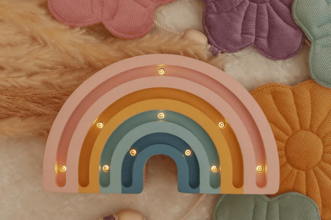 Dekolampe Mini Regenbogen Retro Little Lights