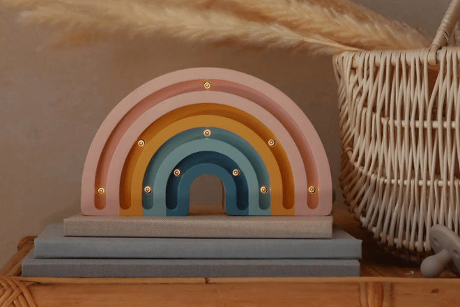 Dekolampe Mini Regenbogen Retro Little Lights