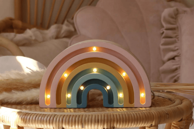 Dekolampe Mini Regenbogen Retro Little Lights
