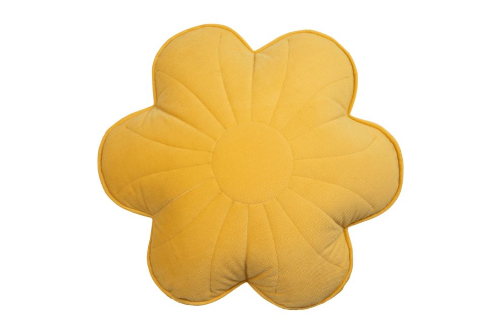 Honey Velour Flower Cushion
