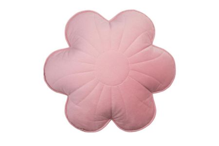 Pink Velour Flower Cushion