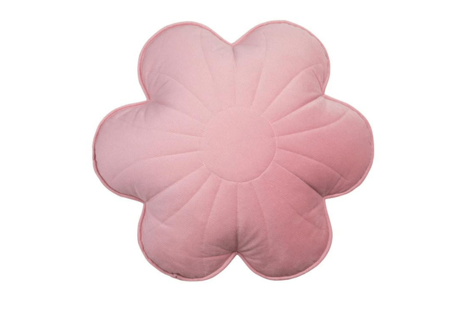 Coussin Fleur en Velours Rose