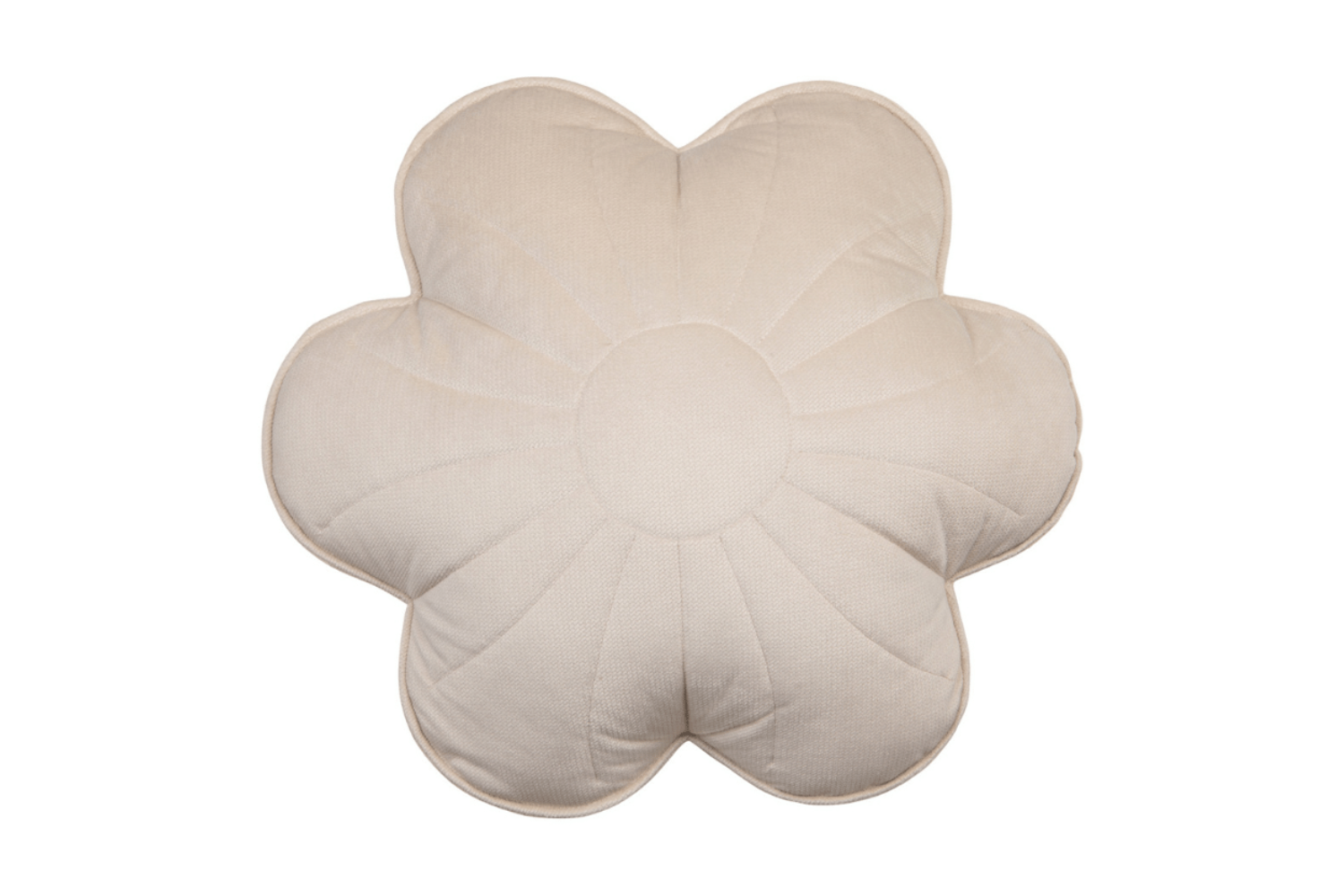 Saldi Estivi - Cuscino Fiore in Velluto Beige