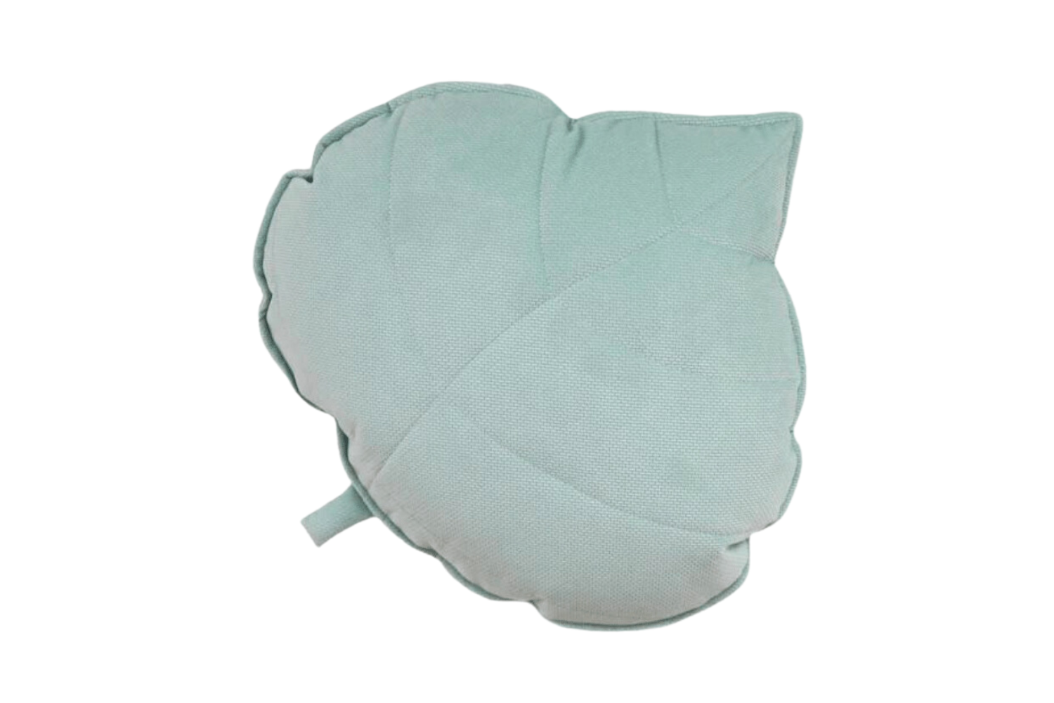 Coussin Feuille en Velours Vert Menthe