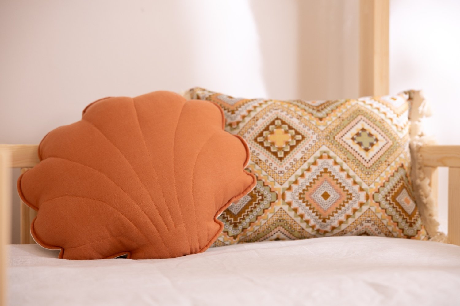 Papaya Shell Cushion