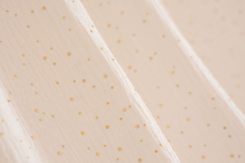 Bed Canopy - White & Gold Dots - Model K