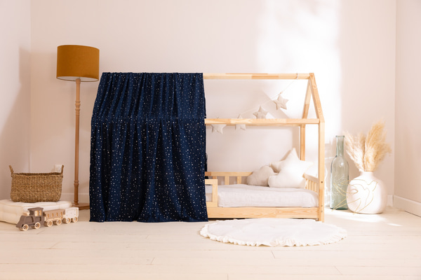 Plachta na Postel Cabane Námořnická Modrá se Stříbrnými Hvězdami – Model K