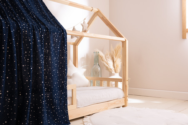 Plachta na Postel Cabane Námořnická Modrá se Stříbrnými Hvězdami – Model K