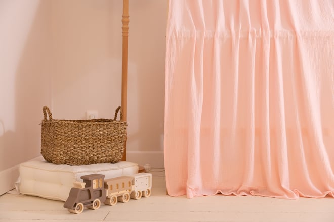 Telo per Letto a Capanna Rosa - Modello K