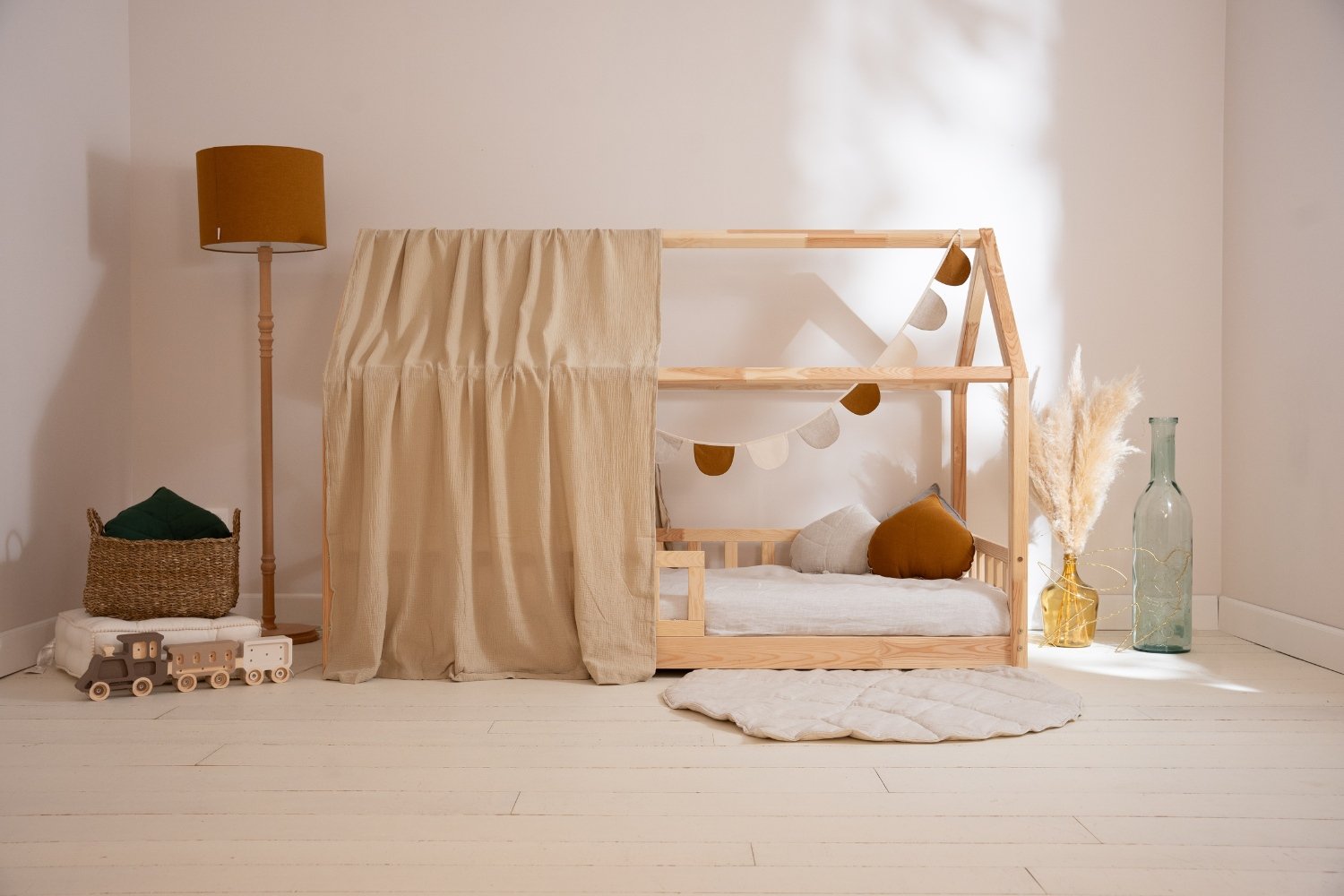 Saldi Estivi - Telo per Letto a Capanna Sandy Beige - Modello K
