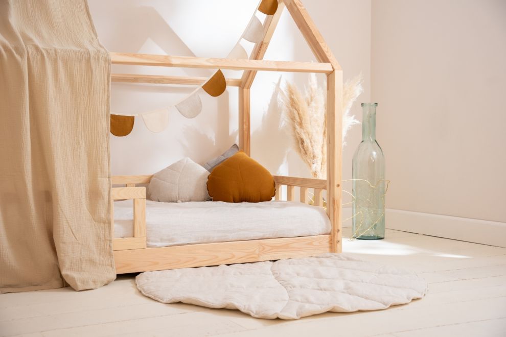 Véu de cama casinha Bege Areia - Modelo K