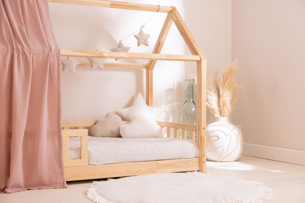 Hausbett-Himmel Sepia-Rose Goldpunkte Für Modell K