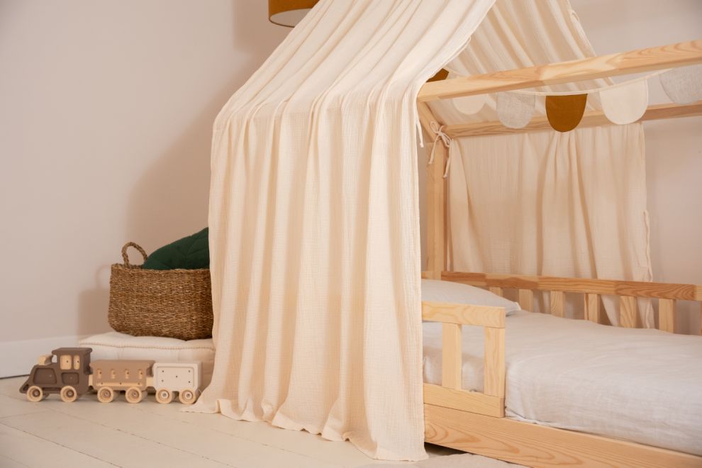 Véu de cama casinha Baunilha - Modelo K