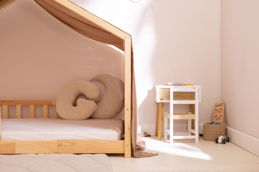 Bed Canopy - Camel & Gold Dots - Model DK
