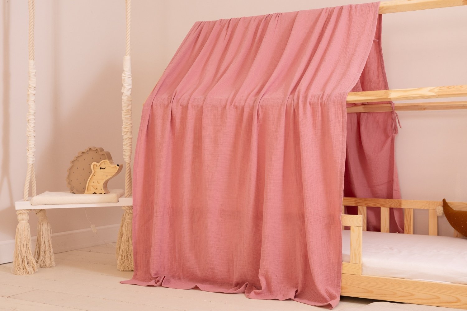 Toile de Lit Cabane Retro Rose - Modèle K