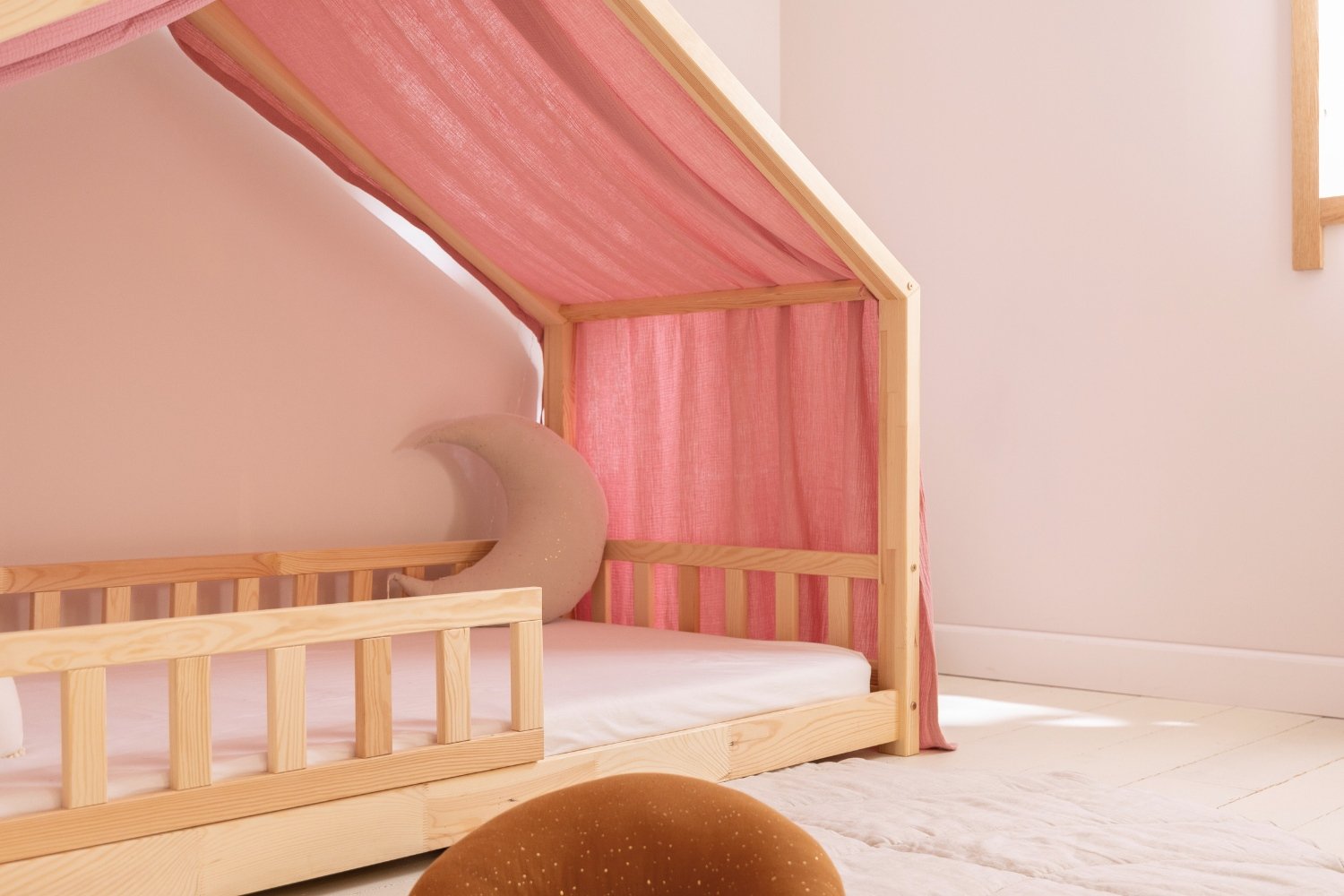 Saldi Estivi - Telo per Letto a Capanna Retro Rosa - Modello DK