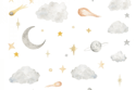Stickers Nuvens e Estrelas