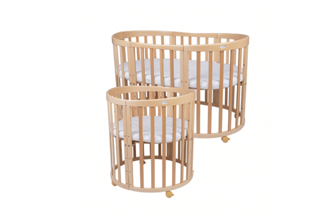 Culla Evolutiva 7 in 1 con materasso - Legno Naturale