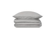 Housse de couette en satin de coton - Gris Nuage 140x200