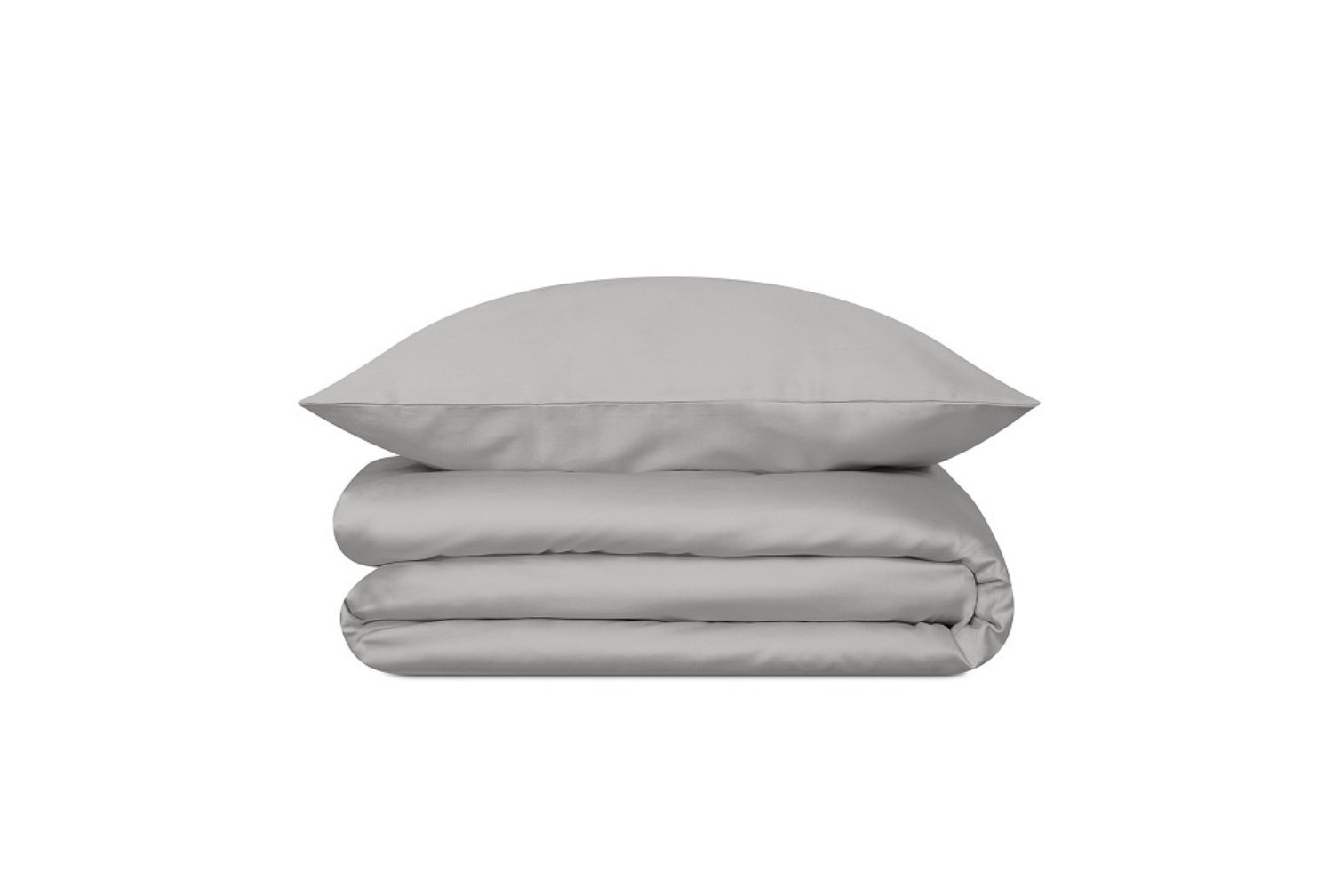 Saldi Estivi - Set letto Grigio Nuvola in raso di cotone 140x200cm