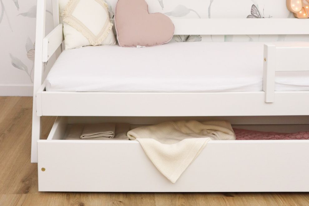 Tipi Bed W White 90x190