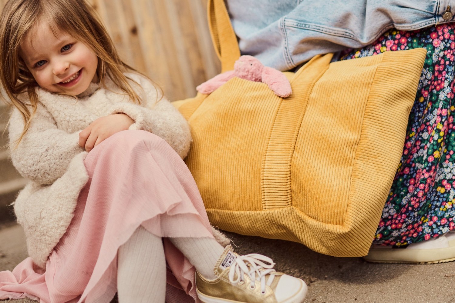 Corduroy Mum Bag Deep Yellow